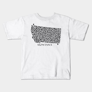 State of Montana Maze Kids T-Shirt
